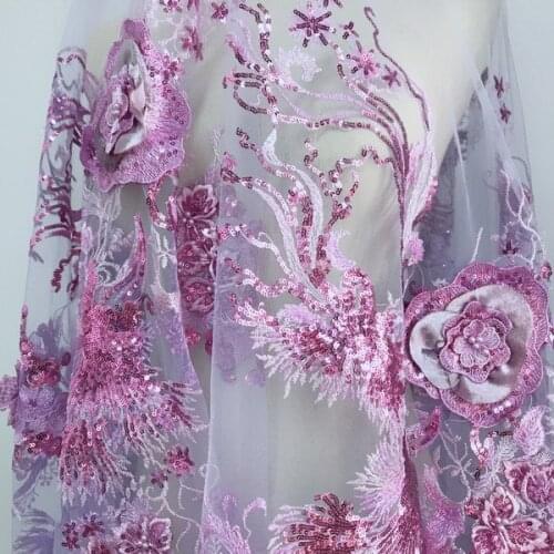 140cm 3D Wedding bridal Dress Applique DIY Bridal Headdress scarf veil Embroidered Lace Fabric Patch curtain free ship