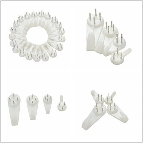 20PCS White Color Wall Mount Photo Clock Picture Frame Hook Seamless Needle Nail Plastic Hard Frame Wall Hook Hanger Home Decor
