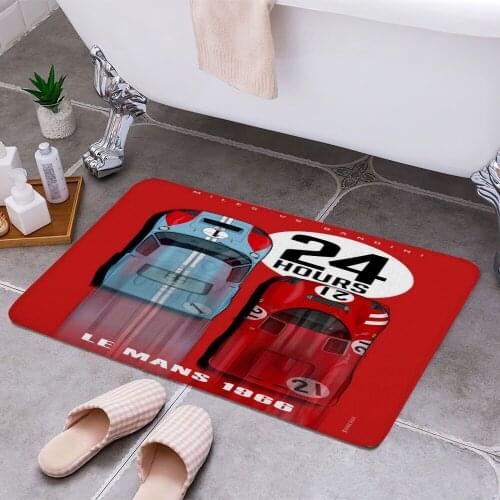 24 Hours Le Mans 1966 Carpet Areas Rug Non-slip Floor Mat Rug 3D Printing Living Room Bedroom Door Mat Home Decoration