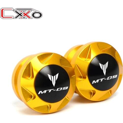 6MM Picks WITH LOGO Motorcycle Stand parts Swingarm Spools Slider Screws For YAMAHA mt09 MT-09 2014 2015 2016 2017 2018 2019