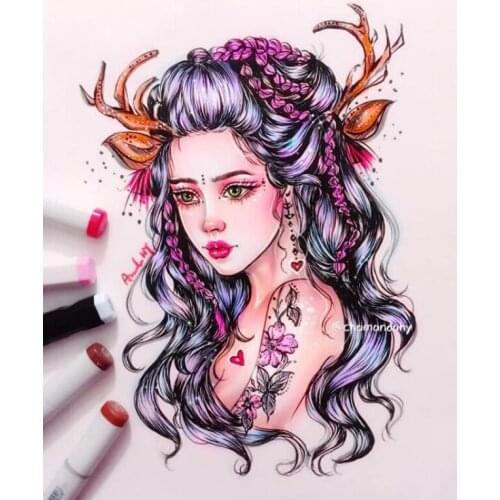 American Tattoo Woman Diamond mosaic 5D square round Pretty Girl DIY Diamond Painting Cross Stitch diamond embroidery,YG2536