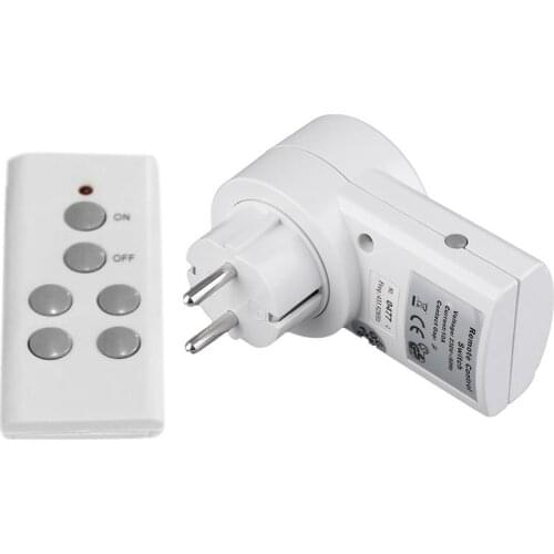 Wireless Remote Control Home House Power Outlet Light Switch Socket 1 Remote EU Connector Plug BH9938-1 DC 12V