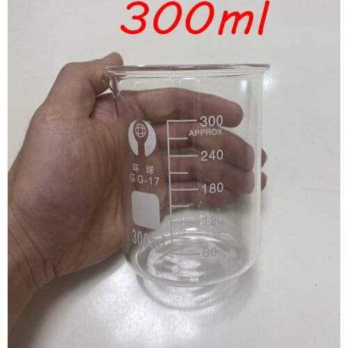 Borosilicate Glass Beaker with Scale,Chemical Equipment,300/400/500/600/800/1000ml Transparent and High Temperature Resistant