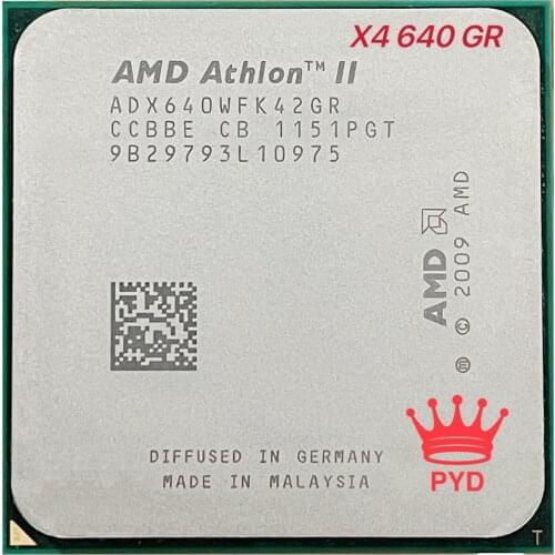 AMD Athlon II X4 640 3.0 GHz Quad-Core CPU Processor ADX640WFK42GR Socket AM3