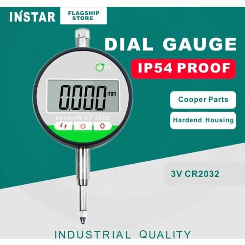 INSTAR Digital Dial Indicator 0-12.7mm 0.01mm IP54 Proof Electronic Dial Gage 0-25.4mm 0.001mm Micon Dial Industrial Quality