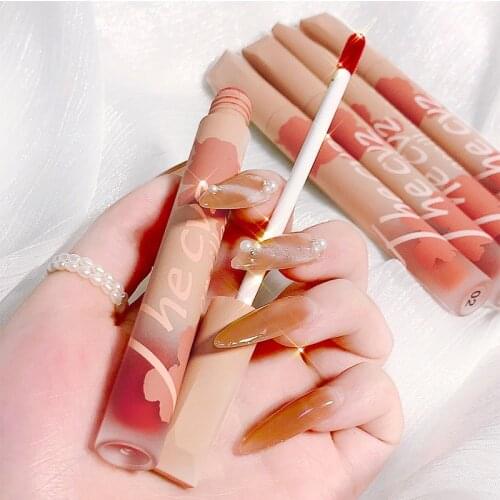 CVZ matte lip gloss Zhizhi stick lip mud for lip face makeup girls cosmetic long lasting waterproof nude brown lip tint AC408