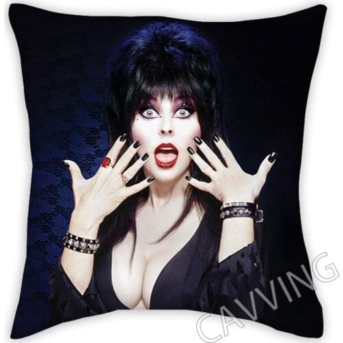 ELVIRA MISTRESS OF THE DARK 3D Printed Polyester Decorative Pillowcases Throw Pillow Cover Square Zipper Pillow Cases Fans