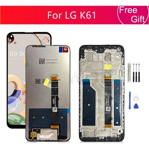 For LG K61 LCD Display Touch Screen Digitizer Assembly LMQ630EAW LM-Q630EAW LM-Q630 Display Replacement Repair Parts 6.53"