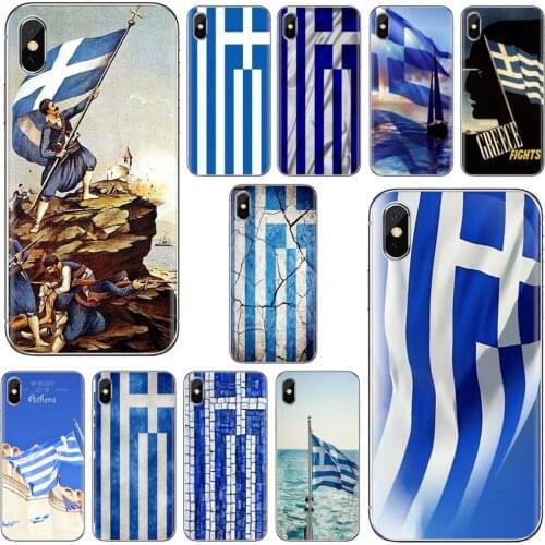 GR Greek Greece Flag Banner Pattern For Xiaomi Mi 5X 6X Mix 1 2 2S 3 Mi5 Mi5S Mi6 Mi3 Mi4 poco X3 nfc F2 Pro M3 Soft Shell Cover