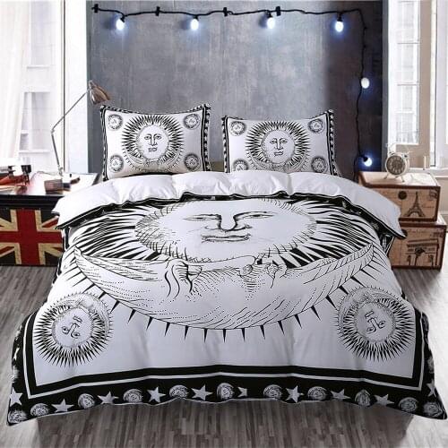 Bed Linen E23Quality Super Soft Unicorn Bedding Cartoon Duvet Cover Set 3D Dinosaur World Bed Set 2/3pcs Twin Kids Bedding Set