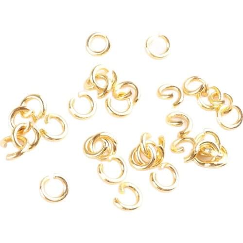 Copper Jump Split Rings 4mm Gold Connectors 200/500/1000pcs For Jewelry Findings Making DIY Jewelry Findings Loops Jump Ring