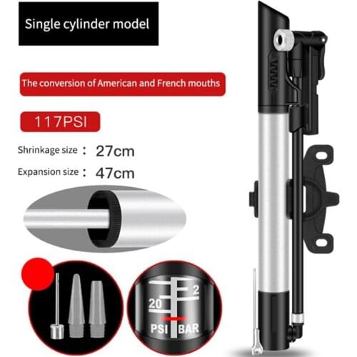 Mini Protable High Pressure Manual Bike Tire Pump Bicycle Frame Mount for Bikes XXUF