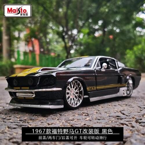 1:24 Ford Mustang GT Modified Alloy Sports Car Model Diecast Metal High Simulation Toy Racing Car Model Collection Kids Toy Gift