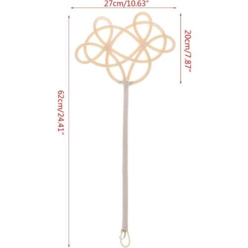 2021 New Traditional Racket Woven Imitation Rattan Clean Duster Carpet Rug Beater Durable Handmade