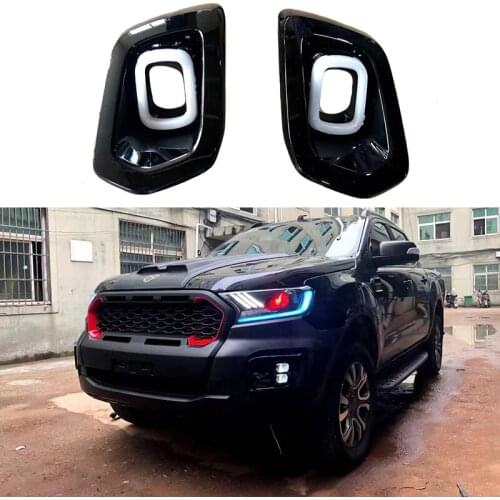 Fit for 2019 ranger T8 wildtrak exterior light new led daytime running light drl fog lamp lights with turning signal feature