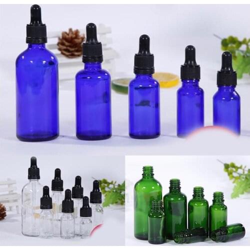 Useful convenient Empty Amber Bottle Glass Essential Oil Liquid Aromatherapy+Dropper Cap Tool Refillable Bottles