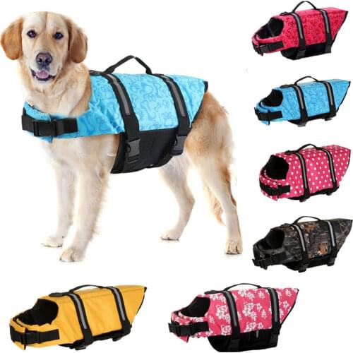 Printed Dog Life Jacket multiple color durable reflective Summer Dog Clothes breathability comfort For Small Medium Puppy