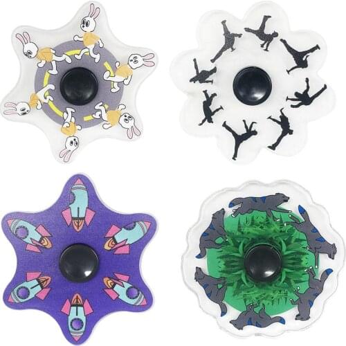 Spinning Top Toys Dynamic Gyroscope 3D Fingertip Spinning Top Decompression Toy Wooden Spinning Toy Children Dynamic Gyro