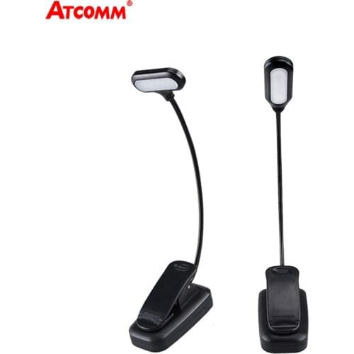 LED Book Light Clip-on Adjustable Mini Desk Lamp 5 LEDs High Lumen Energy Saving Eye Protection Night Reading 6000K Flicker-Free