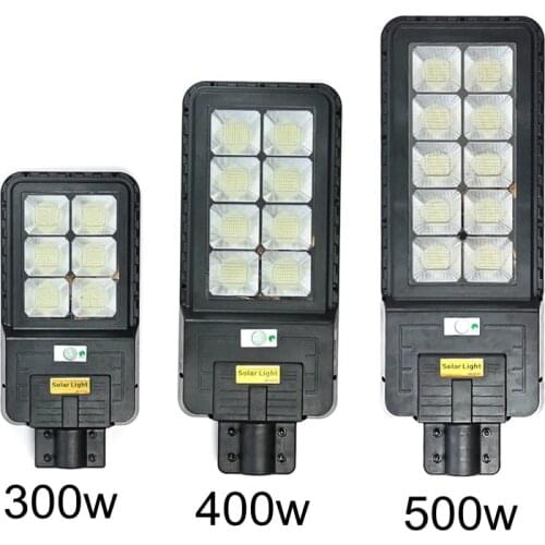 SZYOUMY 300W 400W 500W Outdoor Solar Street Lights Waterproof All in One 3 Mode Motion Sensor Remote Control Lighting