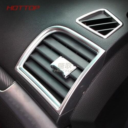 Stainless steel Interior Dashboard Upper & Side Air Vent Outlet Cover Trim Fit For Ford Explorer 2013-2018