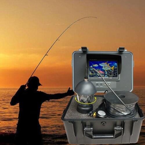20m Cable video Underwater Fishing Camera Fish Finder With 12Pcs White leds Camera Rotate 360 Degree Remote Controller