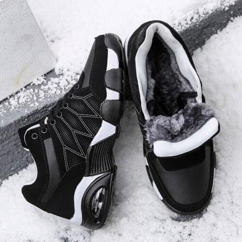 Winter Snow Boots Men Winter Shoes Plush with Fur Super Warm High Top Walking Sports Ski Sneaker