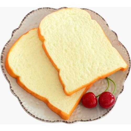 050 Simulated Toast Slices fake Bread Cake PU Fake Bread Toast Slices
