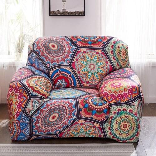 1/2/3/4 Seater Elastic Sofa Cover Bohemia Pattern Sofa Case Ethnic Style Sofa Slipcover Couch Cover Chair Protector
