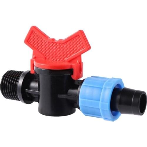 1/2" Male Thread to 16mm Locked Water Valve 16mm Drip Tape Connector Garden Micro Drip Irrigation Watering Pipe Hose Flow Switch