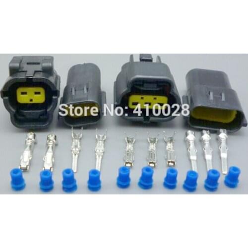 10sets=5sets 2pin+5sets 3pin 1.8mm male female water temperature sensor connector plug for toyota