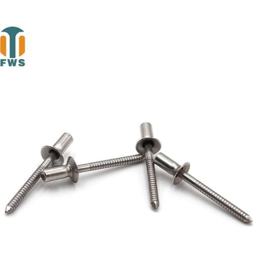 100PCS M4*(6-18)mm stainless steel countersunk head closed type Mandrel Blind Rivet Nail Pop Rivets for Furniture Car Aircraft