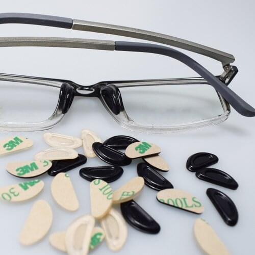 5 Pairs Glasses D Shape Silicone Nose Pad For Sunglasses Non-slip Thin Nosepads Anti-Slip Silicone Stick Eyewear Accessories