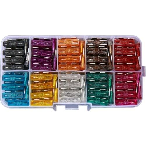 50Pcs Profile Small Size Blade Type Car Assortment Set 2.5/3/5/7.5/10/15/20/25/30/35A