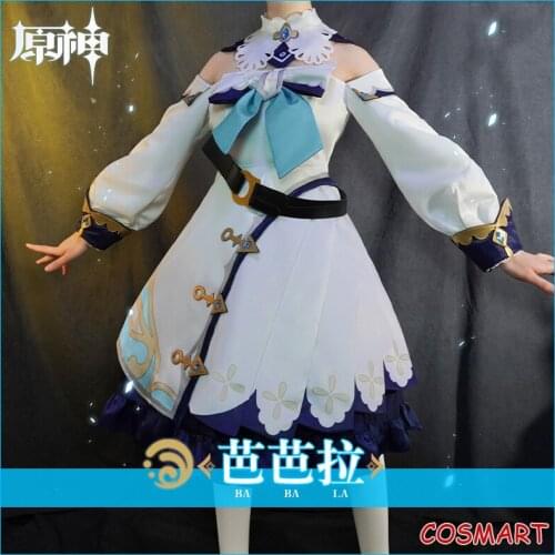 Anime Genshin Impact Barbara Game Suit Lovely Dress Gorgeous Uniform Cosplay Costume Halloween Party Outfit For Girls Women 2020