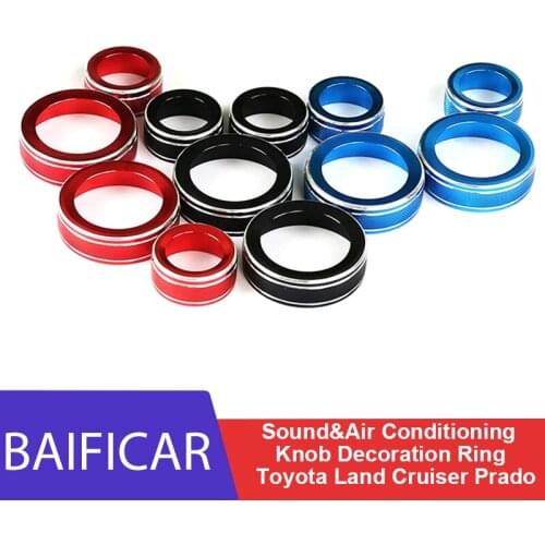 Baificar Brand New Sound&Air Conditioning Knob Decoration Ring For 2010-2019 Toyota Land Cruiser Prado