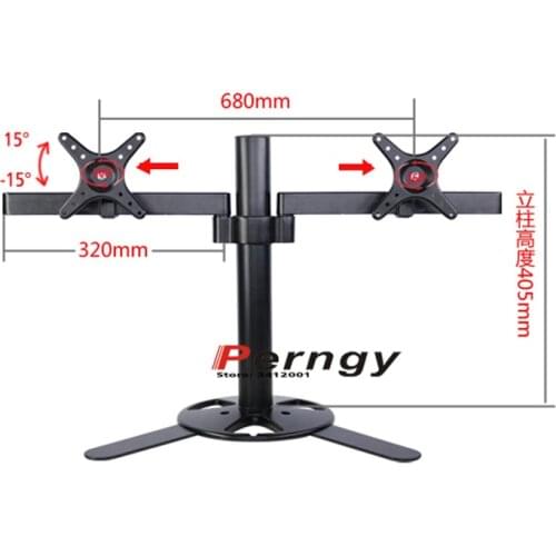 DL-TLD-A Height Adjustable LCD Monitor Holder Aluminum Alloy Rotation Desktop Display TV Long Arm VESA Stand Max Support 27 inch