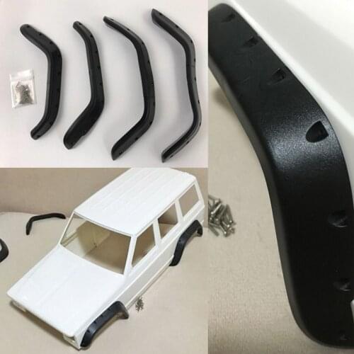 DIY RC 1/10 Rubber Fender Flares 4Pcs/Set Hard Plastic Body (313 mm) Accessory