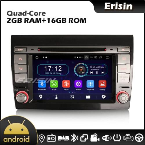 Erisin 5971 7" Android 10.0 GPS DAB WiFi OBD2 TPMS 4G CarPlay Car dvd player for Fiat Bravo 2007-2014