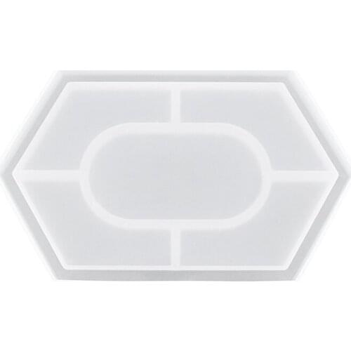 Hexagonal Coaster Silicone Resin Mold Jewelry Storage Tray Organizer DIY Craft Making