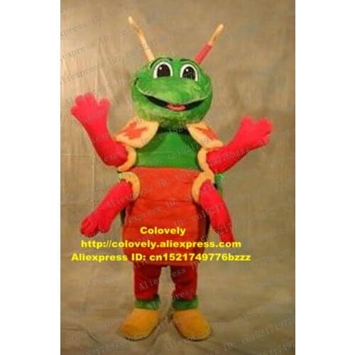 Grasshopper Katydid Catydid Beetle Scarab Mascot Costume Adult Cartoon Character Wedding Marriage Couple Photos zz7406