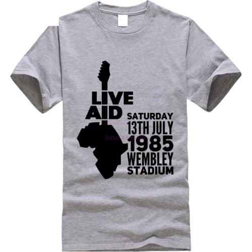 Live Aid Rock Music t-shirts Queen 100% Cotton Electronic Guitar Hip Hop Dance Concert Tshirts For Youth Fashion Band Tops Tees