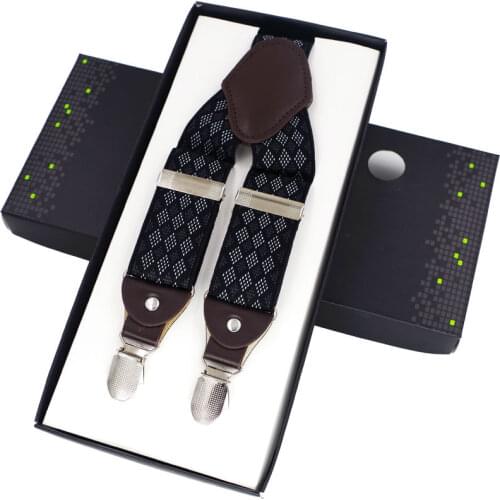 2019 Man Suspenders Braces Elastic Adjustable Four Clip-on Suspenders Tirantes Trousers Suspensorio Mens Suspenders Braces