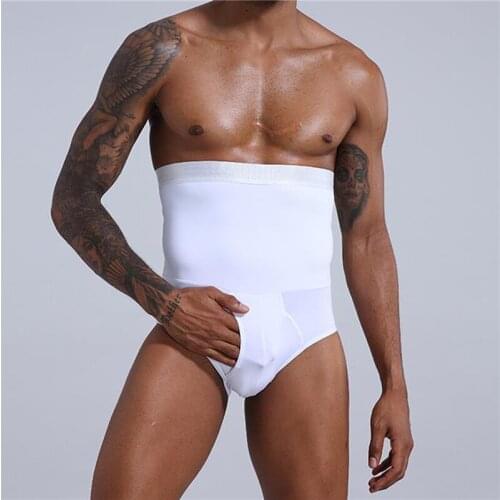 New Mens Underwear Slim High-waist Briefs Mens High-quality Tummy Underwear For Male