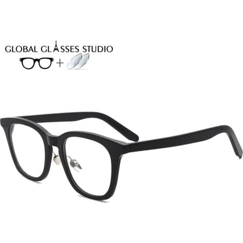 Black mens and womens oversized square glasses frame glasses prescription lenses DF1629