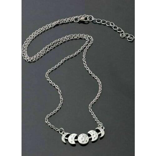Necklace Jewelry Gift Jewelry Womens Lunar Eclipse Moon Phase Pendant Vintage