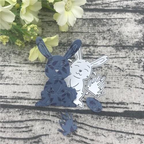 Easter rabbit eggs die cutting metal die decoration for scrapbook punching card cutting DIY process edge cutting