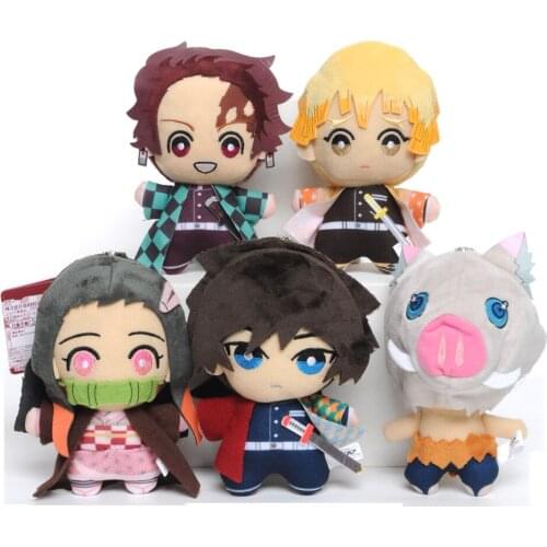 Anime Demon Slayer Blade Plush Pendant Kitchen Gate Tanjiro Tomioka Zenizu Nidou Character Backpack Small Pendant
