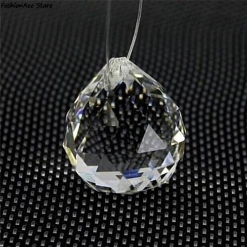 Clear 20mm Faceted Glass Crystal Ball Prism Chandelier Crystal Parts Hanging Pendant Lighting Ball Suncatcher