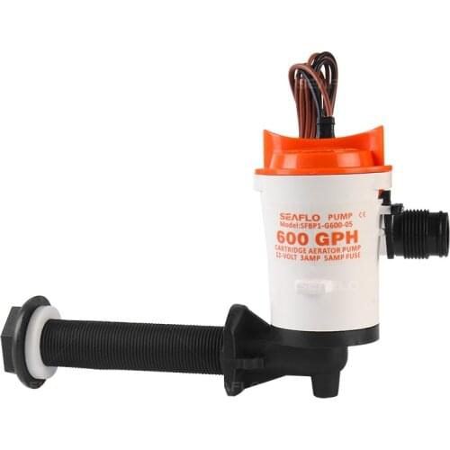 SEAFLO 600GPH 12v 600gph Boat Tank Aerator Angled Bilge Pump